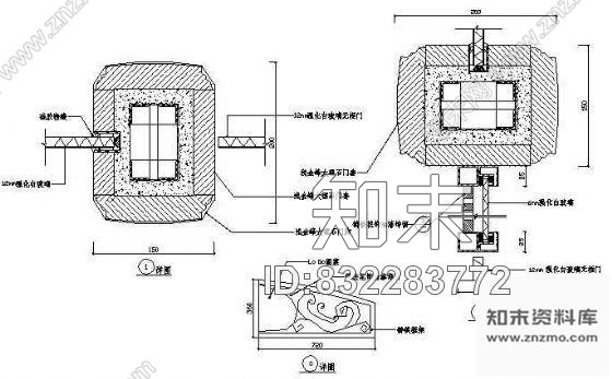 图块/节点门套详图cad施工图下载【ID:832283772】