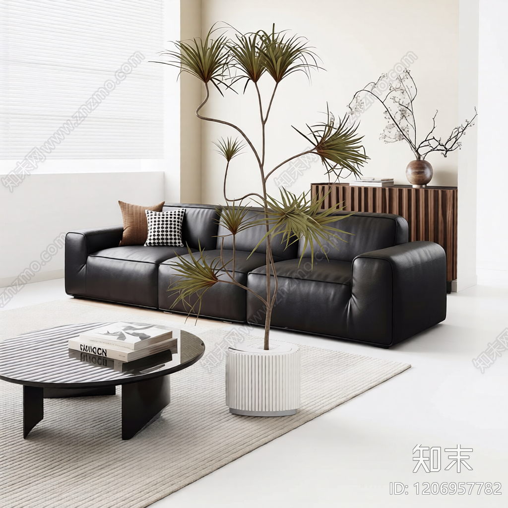 盆栽植物装饰3D模型下载【ID:1206957782】