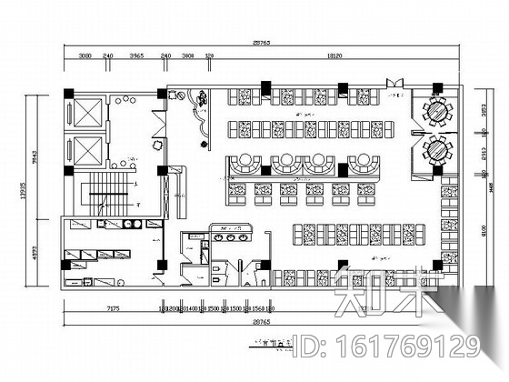 [重庆]多样化高档现代风格鱼火锅装修施工图（含效果）施工图下载【ID:161769129】
