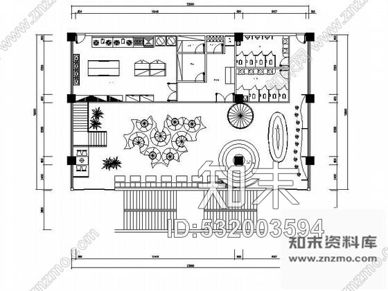 施工图超现代时尚餐厅装修图含效果cad施工图下载【ID:532003594】