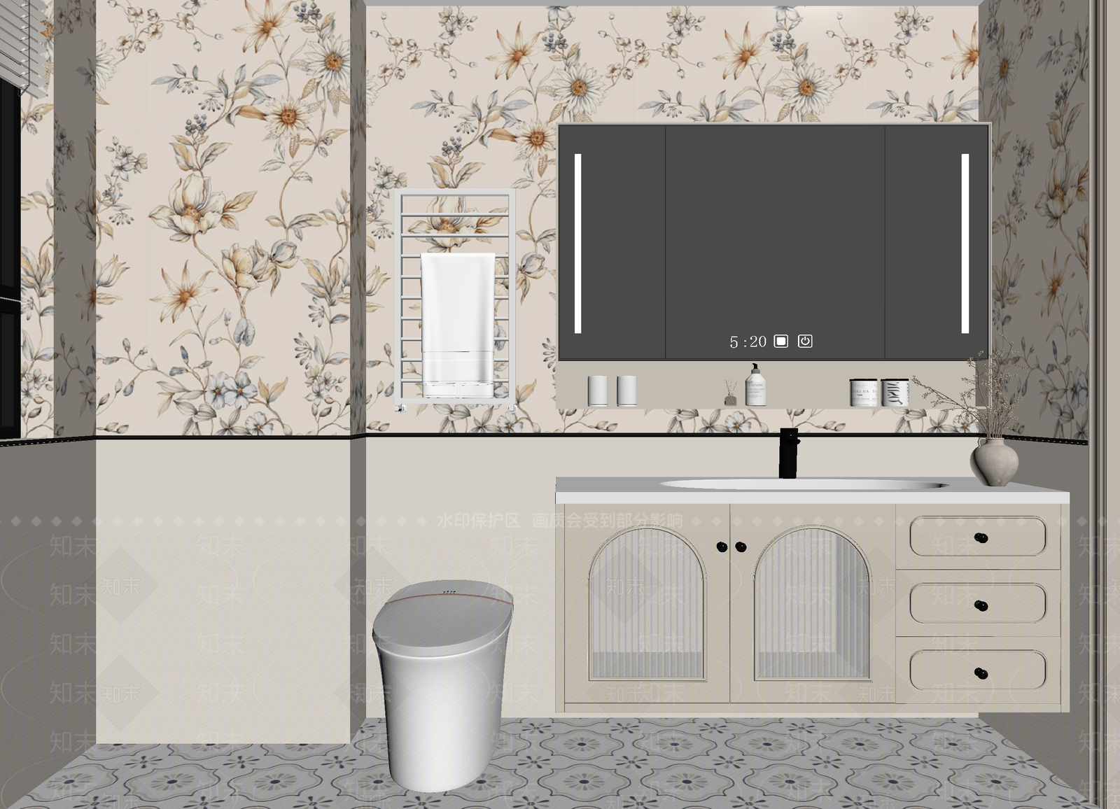 法式卫生间3D模型下载【ID:1214682668】