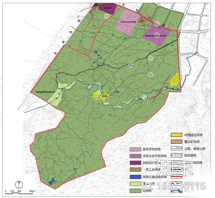 [云南]自然山林大学城景观规划方案施工图下载【ID:165130116】