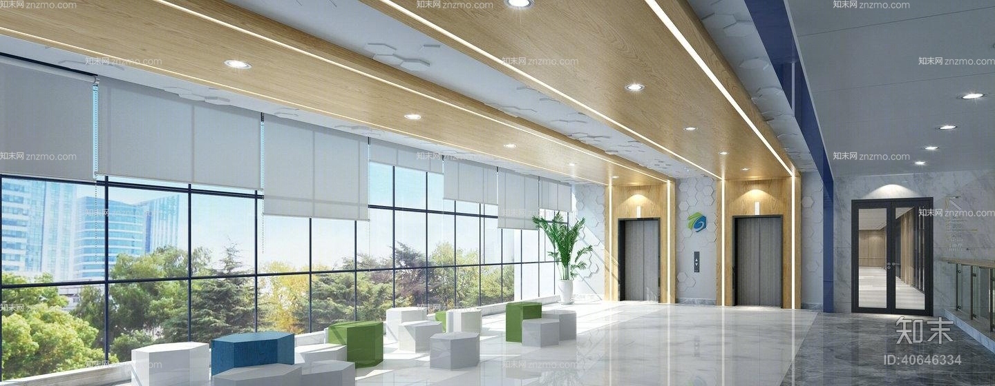 现代白色大理石凳子组合3D模型下载【ID:40646334】