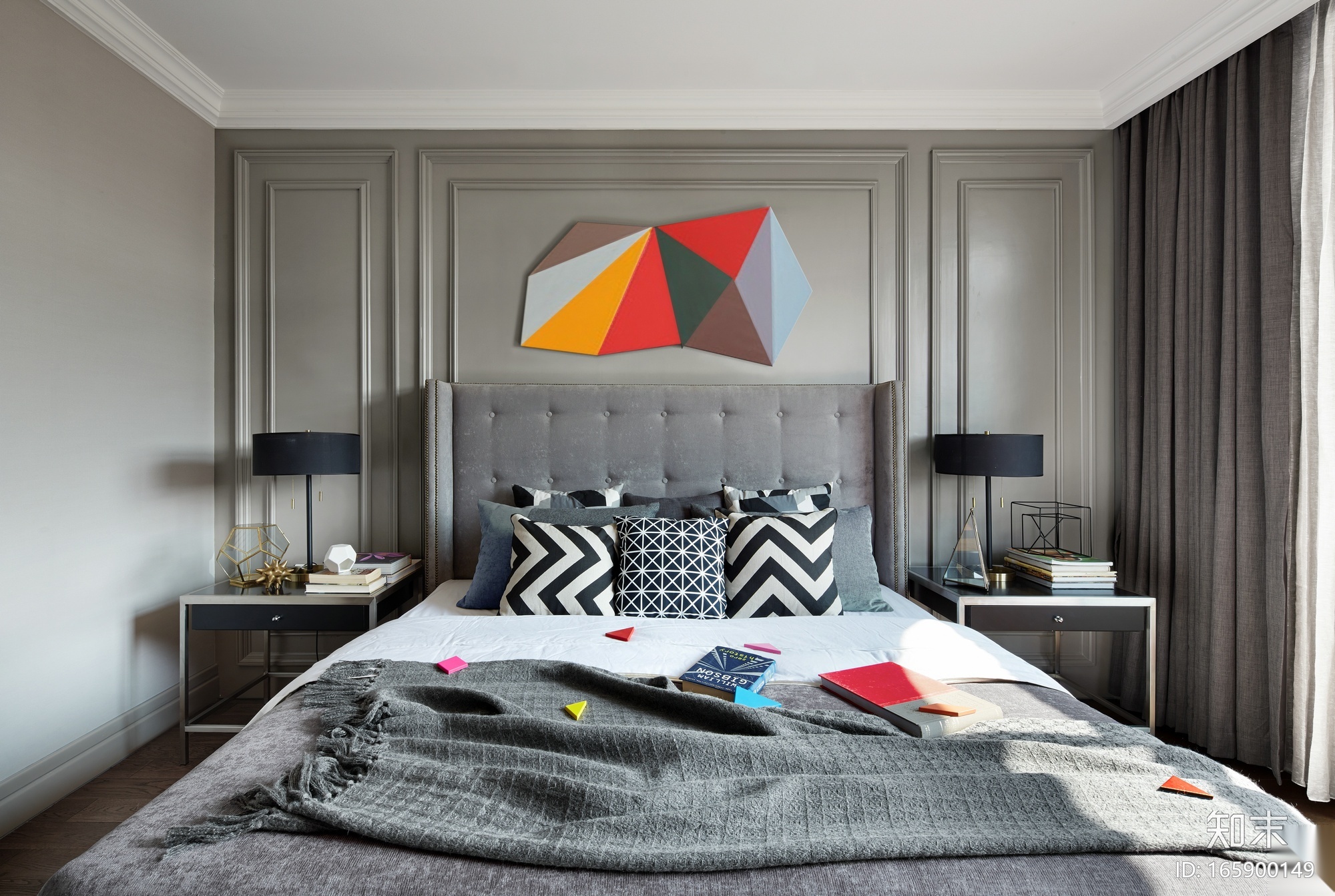 [长沙]金地三千府六期联排别墅样板间设计施工图及效果图施工图下载【ID:165900149】