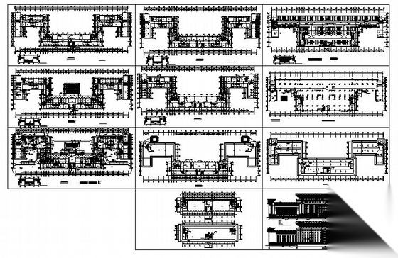 某六层指挥中心建筑方案图cad施工图下载【ID:149937162】