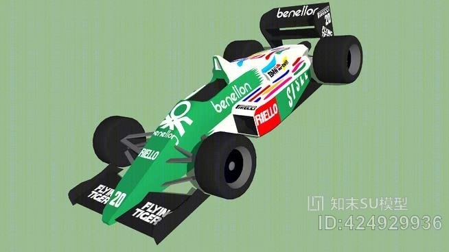 1986年b186贝纳通F1，因为SU模型下载【ID:424929936】