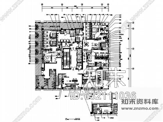 施工图高档现代风格洗浴中心设计CAD装修图施工图下载【ID:632111036】