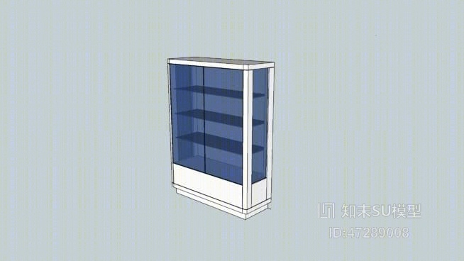 现代玻璃展示柜SU模型下载【ID:47289008】