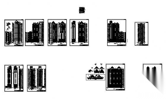 哈市某二十六层住宅楼建筑方案图cad施工图下载【ID:150022176】