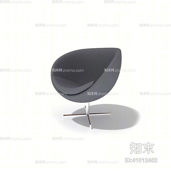 现代布艺蛋壳椅3D模型下载【ID:41012402】