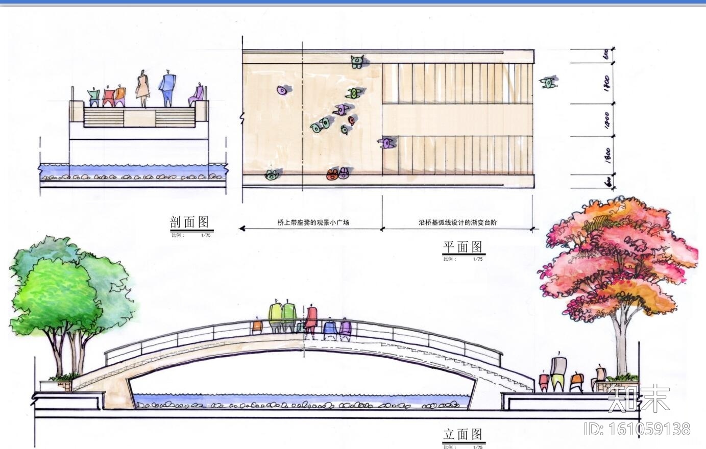 [江苏]滨河景花园全套景观手绘扩初文本施工图下载【ID:161059138】