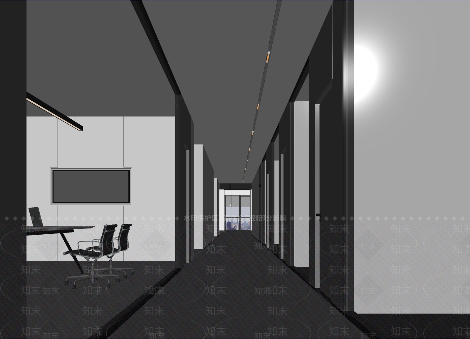 现代走廊3D模型下载【ID:1214657313】