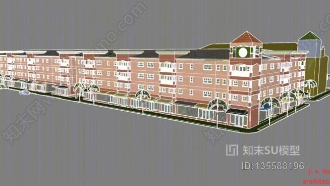 北大街综合用途公寓开发，修订SU模型下载【ID:135588196】