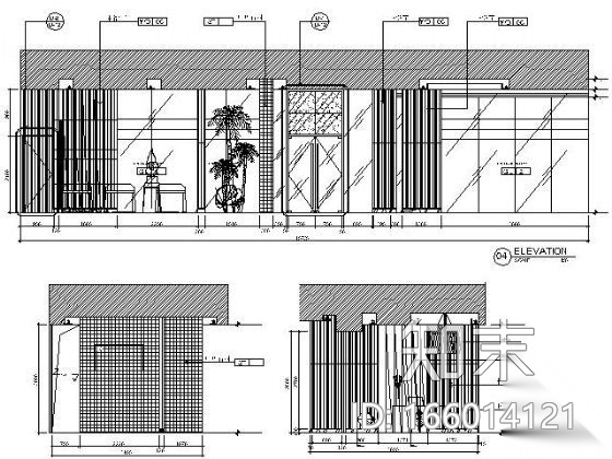 180㎡美容美发室施工图cad施工图下载【ID:166014121】