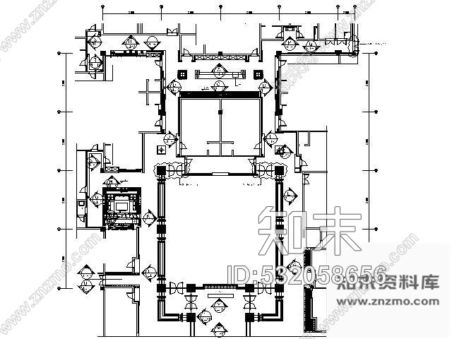 施工图广东五星级酒店夜总会走廊施工图cad施工图下载【ID:532058656】