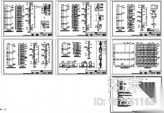 马鞍山某实验办公楼幕墙图纸cad施工图下载【ID:167541163】