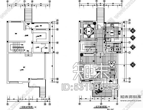 施工图三层豪华别墅装修图纸施工图下载【ID:531998379】