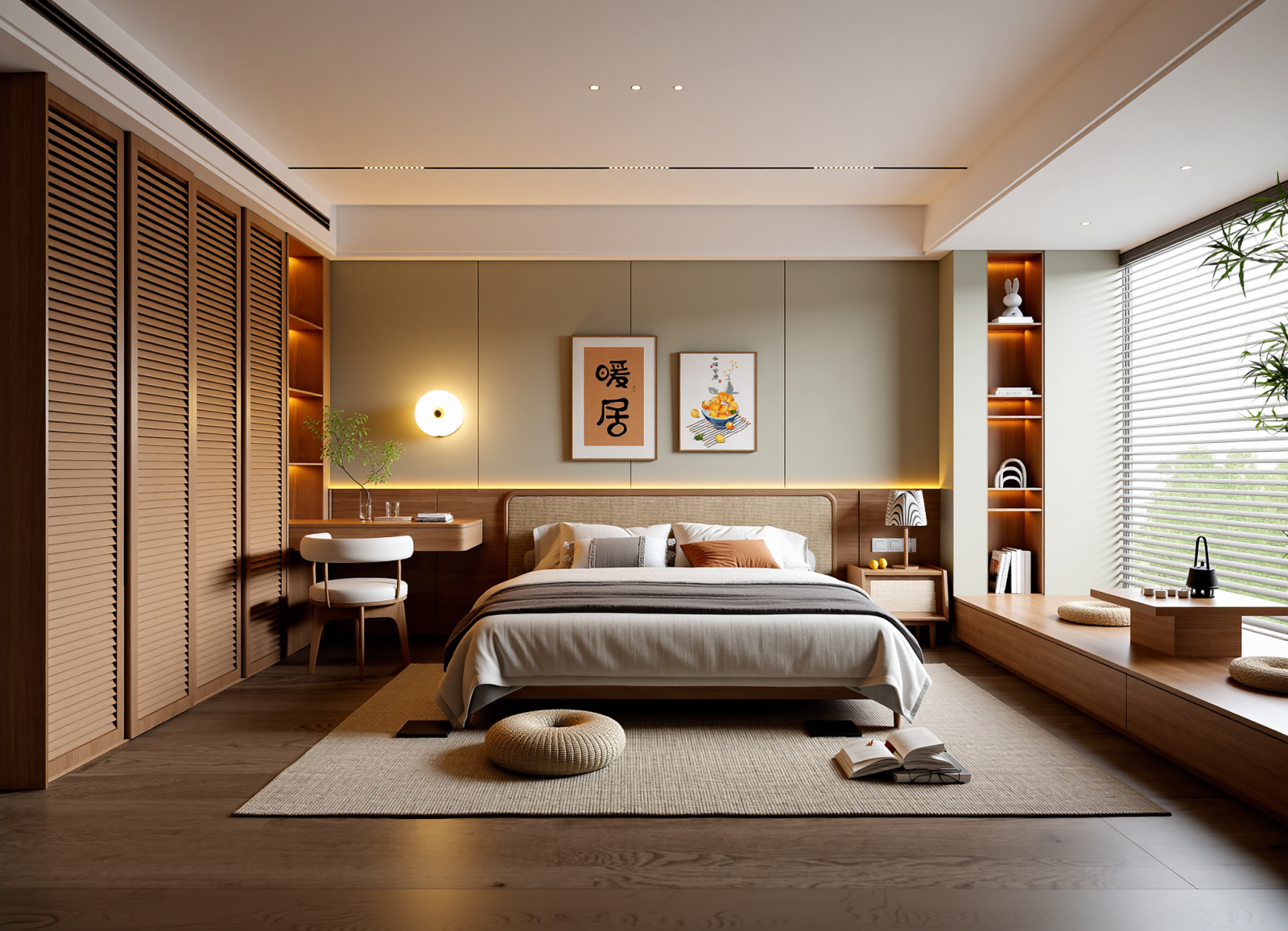 日式家居卧室3D模型下载【ID:1214701778】