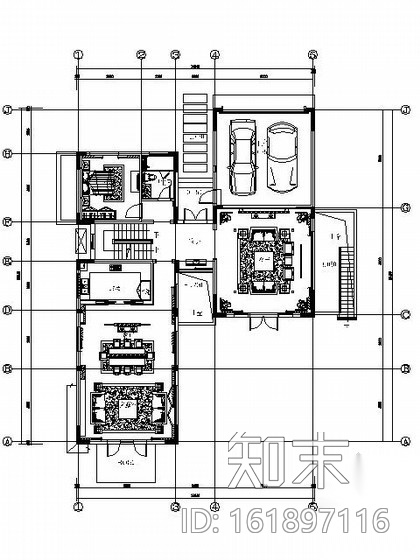 [苏州]新中式别墅样板房施工图cad施工图下载【ID:161897116】