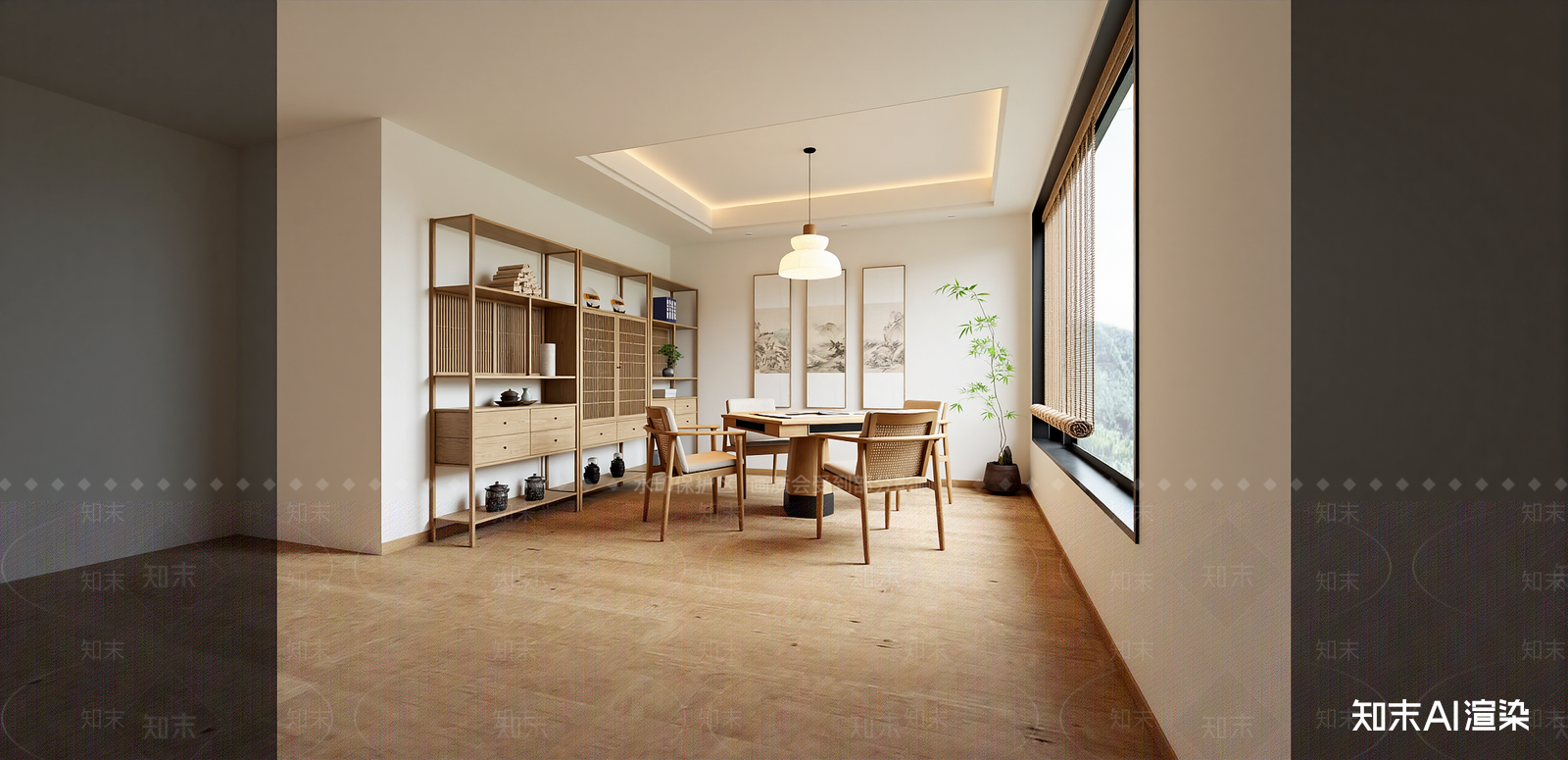 新中式棋牌室SU模型下载【ID:1215928951】