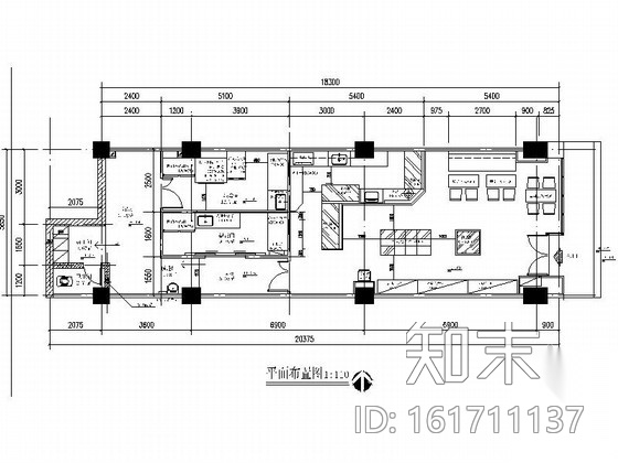 [湖北]复古小时尚蛋糕店室内施工图（含效果图）cad施工图下载【ID:161711137】