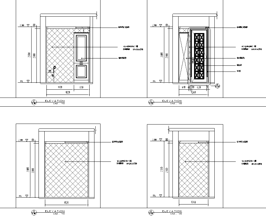 [江苏]南通博园岚郡别墅室内装修施工图cad施工图下载【ID:161776185】