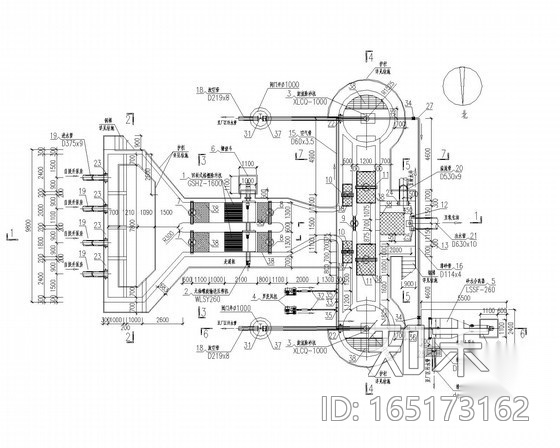 [重庆]污水处理厂施工工艺图（含管网图）cad施工图下载【ID:165173162】