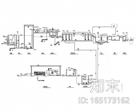 [重庆]污水处理厂施工工艺图（含管网图）cad施工图下载【ID:165173162】