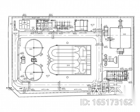 [重庆]污水处理厂施工工艺图（含管网图）cad施工图下载【ID:165173162】