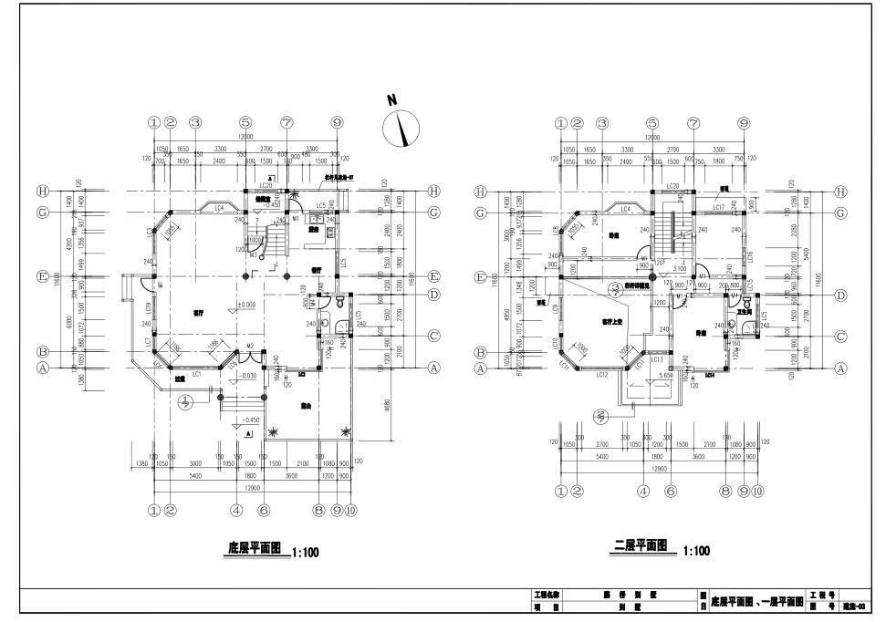 三层欧式风格建筑设计（施工图+效果图）施工图下载【ID:149871191】