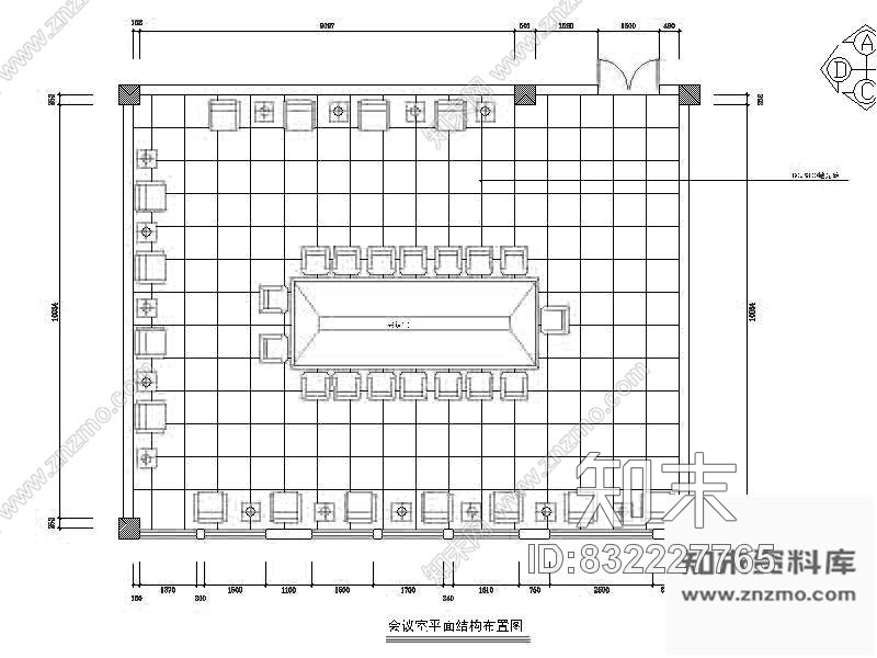 图块/节点会议室详图cad施工图下载【ID:832227765】