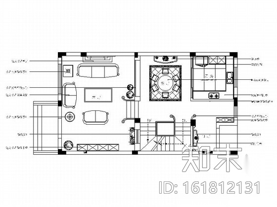 [南通]精品美式特色三层别墅室内装修图（含效果）cad施工图下载【ID:161812131】