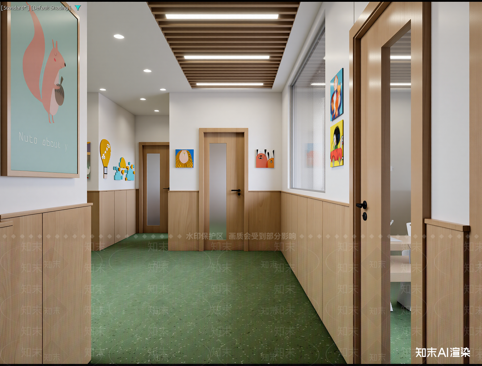 现代走廊3D模型下载【ID:1214835939】