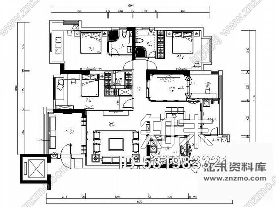 施工图汕头豪宅圈黄金地段高档四居室装修施工图施工图下载【ID:531983321】