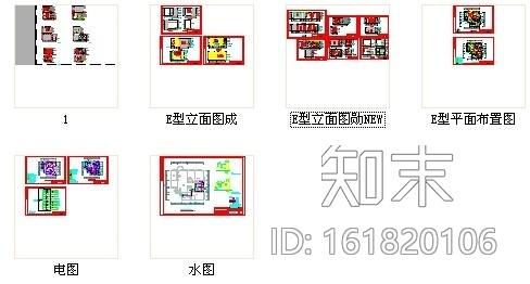 [福建]时尚现代简约风格三居室室内装修施工图cad施工图下载【ID:161820106】