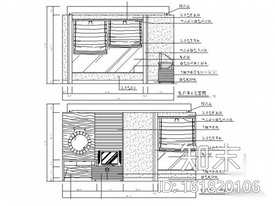 [福建]时尚现代简约风格三居室室内装修施工图cad施工图下载【ID:161820106】