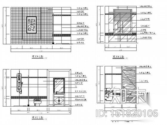 [福建]时尚现代简约风格三居室室内装修施工图cad施工图下载【ID:161820106】