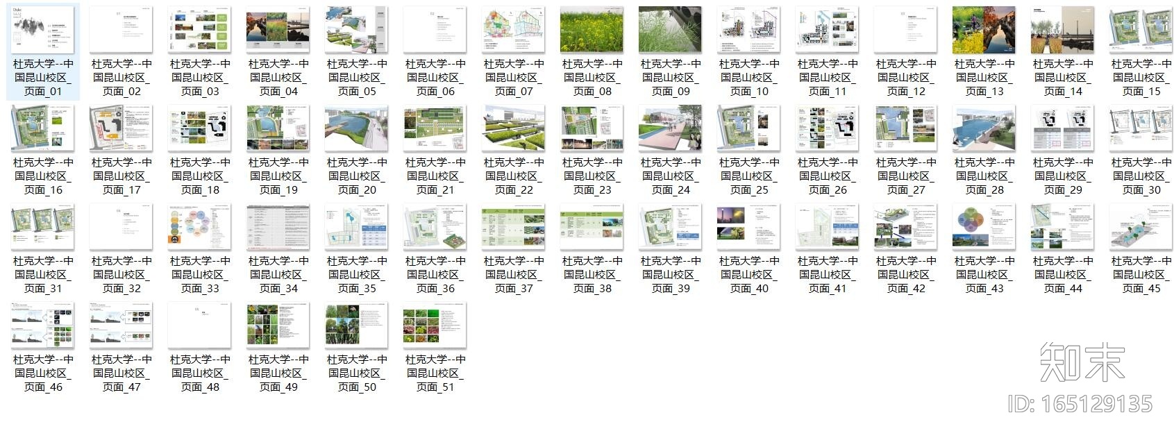 [美国]杜克大学景观设计文本（JPG+51页）cad施工图下载【ID:165129135】