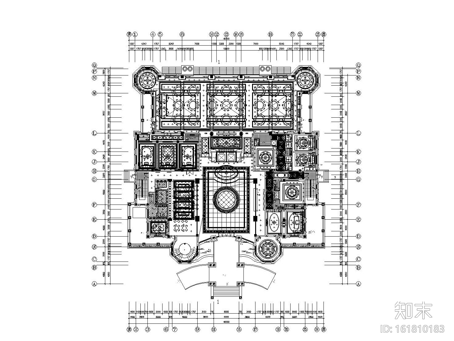 [连云港]某大型休闲会所室内装修全套施工图cad施工图下载【ID:161810183】