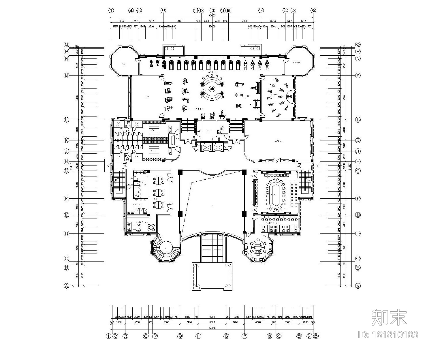 [连云港]某大型休闲会所室内装修全套施工图cad施工图下载【ID:161810183】