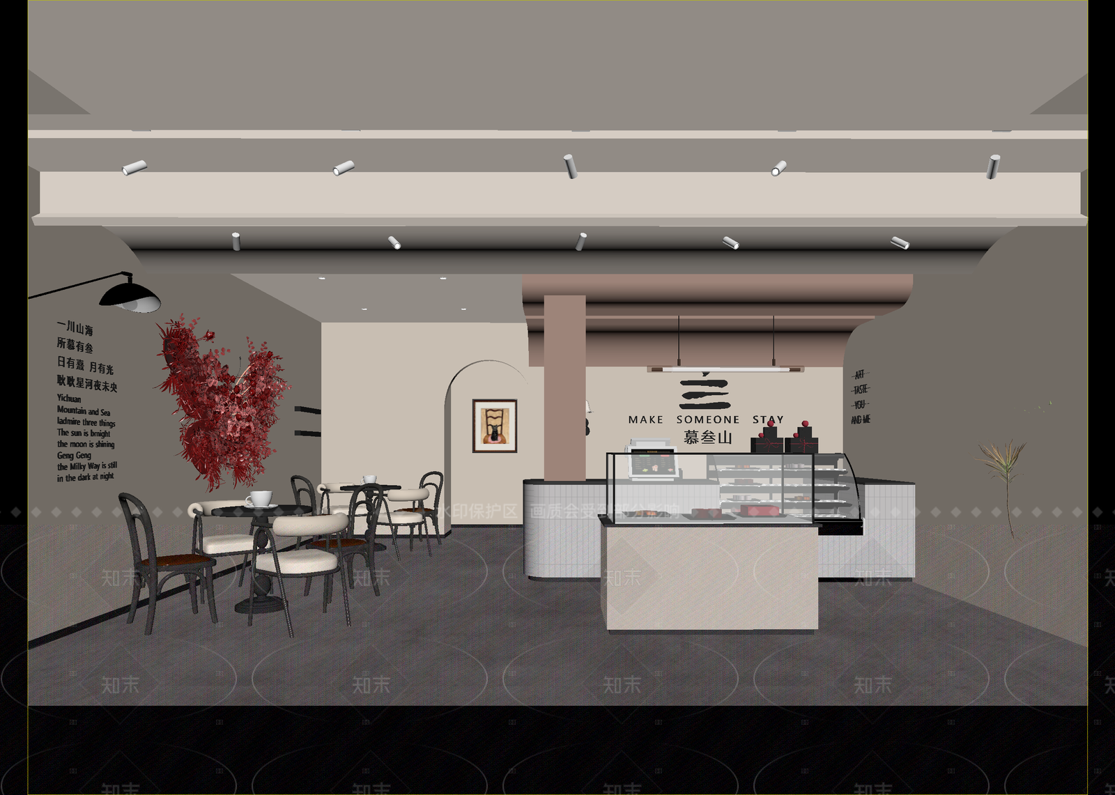 现代咖啡厅3D模型下载【ID:1214998456】