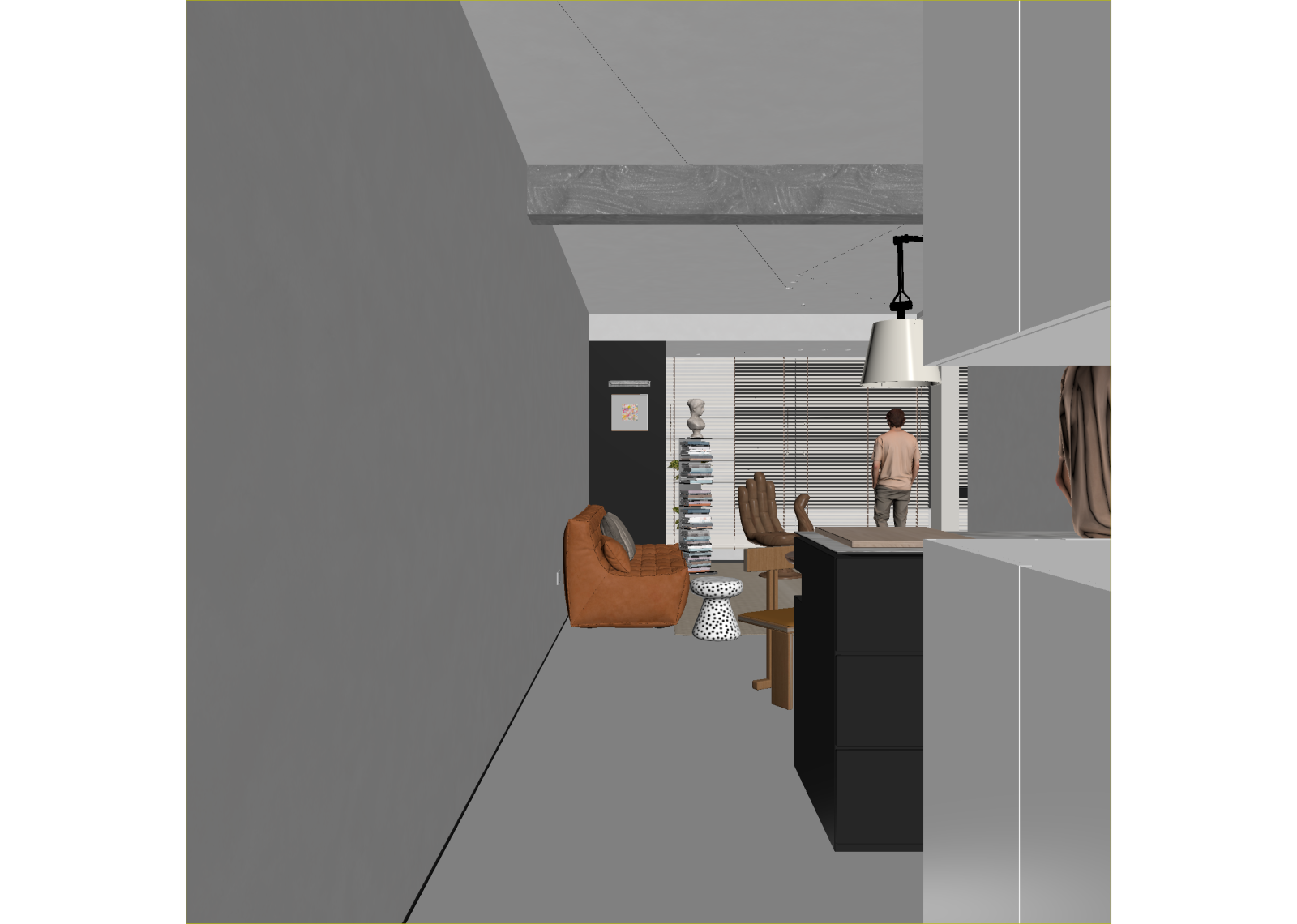 现代开放式厨房3D模型下载【ID:1214960957】