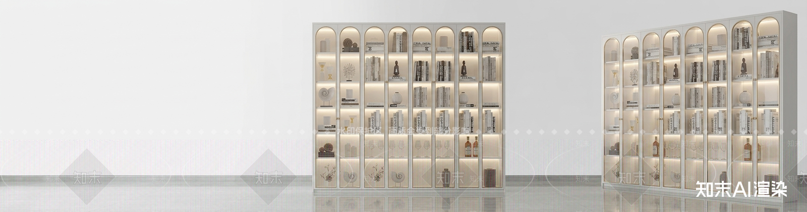 玻璃展示柜酒柜3D模型下载【ID:1227434551】
