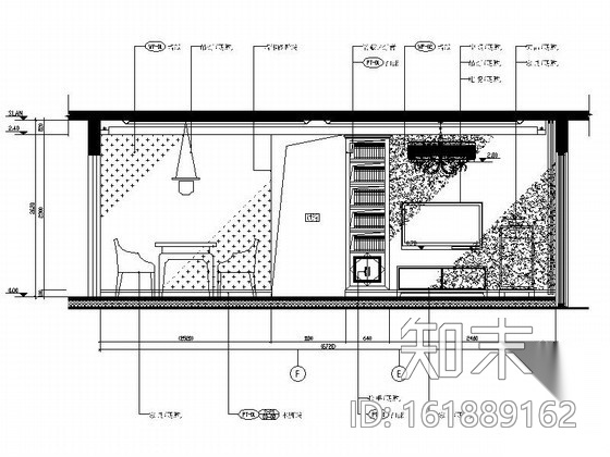 [山东]B户型两居室精装样板房室内装修图cad施工图下载【ID:161889162】