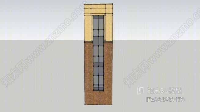 3层连接的商用窗户SU模型下载【ID:934380170】