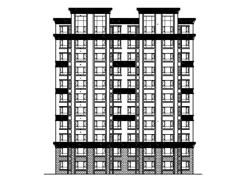 [宁夏]高层剪力墙结构住宅建筑施工图（含商业）施工图下载【ID:150004183】