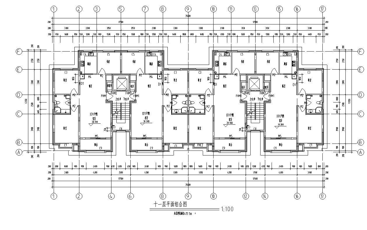 [宁夏]高层剪力墙结构住宅建筑施工图（含商业）施工图下载【ID:150004183】