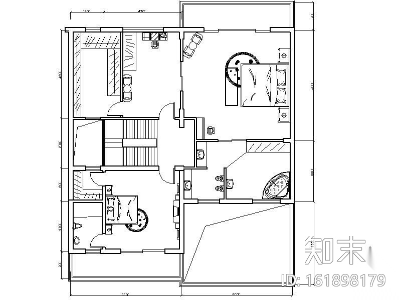 中式风格三层别墅装修图(含实景)cad施工图下载【ID:161898179】