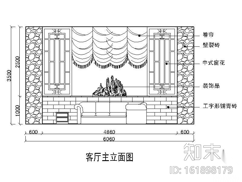 中式风格三层别墅装修图(含实景)cad施工图下载【ID:161898179】