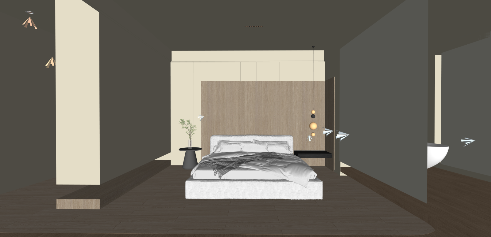 现代家居卧室SU模型下载【ID:1215976897】